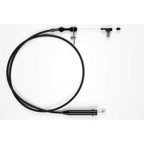 Kickdown Cable Kit Lokar XKD-20C4HT with Black Stainless Steel Housing and Black Aluminum Fittings for Ford C-4 Transmission