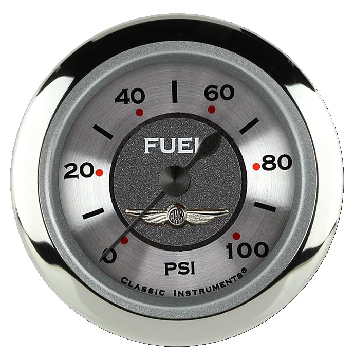 AW146SRC Classic Instruments All American 2 1/8" Fuel Pressure Gauge 100 PSI Electric