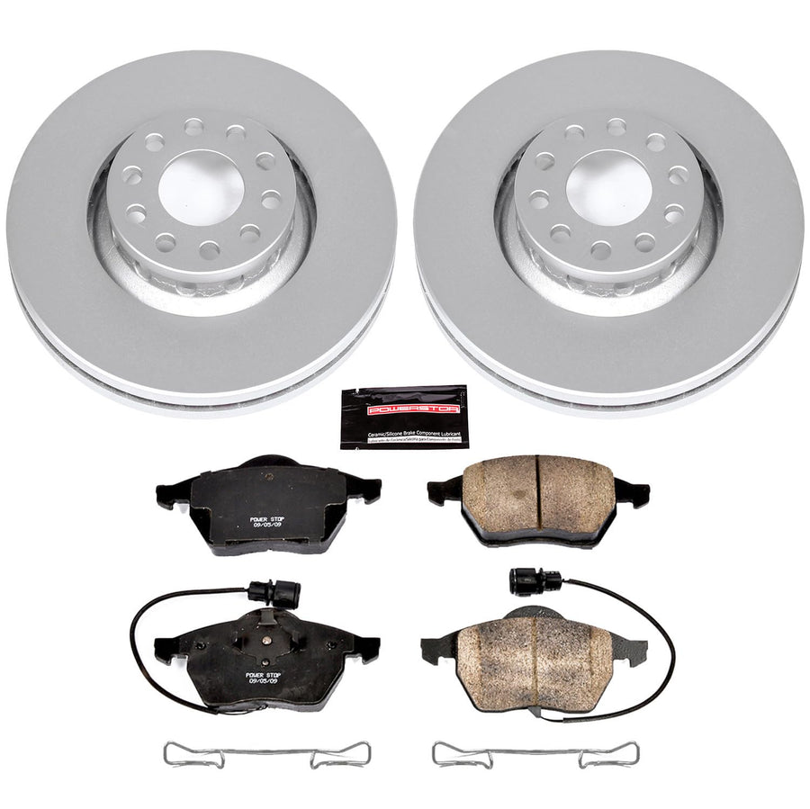 Power Stop Z23 CRK634 Evolution Geomet Coated Brake Kit For Audi A8 1997-1999, Audi A8 Quattro 1997-1999 [Model Specific]