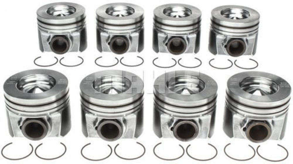 Piston Set with compatible 2008-10 Ford 6.4 6.4L Power stroke Diesels. Pistons ONLY. Set of (8) (+.030 Over Size, 3.896 Bore Diameter)