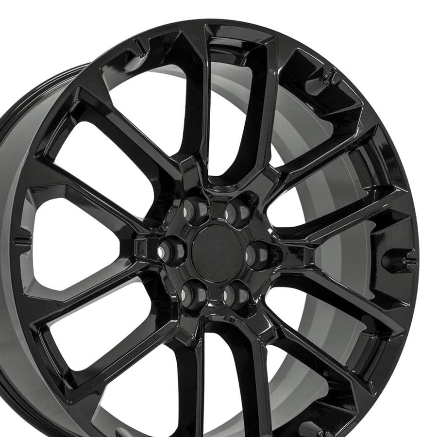 24 Inch OE Wheels CV67 Rim Fits Suburban 1500 High Country Style 6x139.7 24x10 Gloss Black - Hollander 14079 (1)