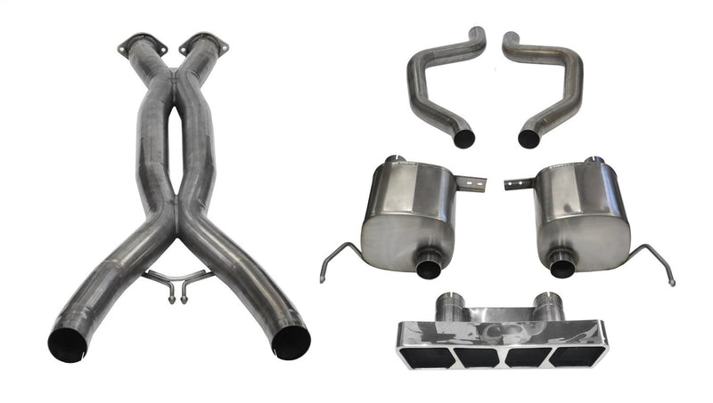 2015 2019 Chevrolet Corvette C7 Z06 Cat Back Exhaust System 2.75" Dual Rear Exit with Polygon Tip Xtreme Sound Level