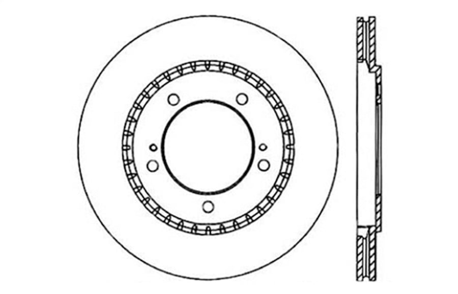 Sport Drilled/Slotted Brake Rotor StopTech 127.48008L (Front Left), 1 Pack