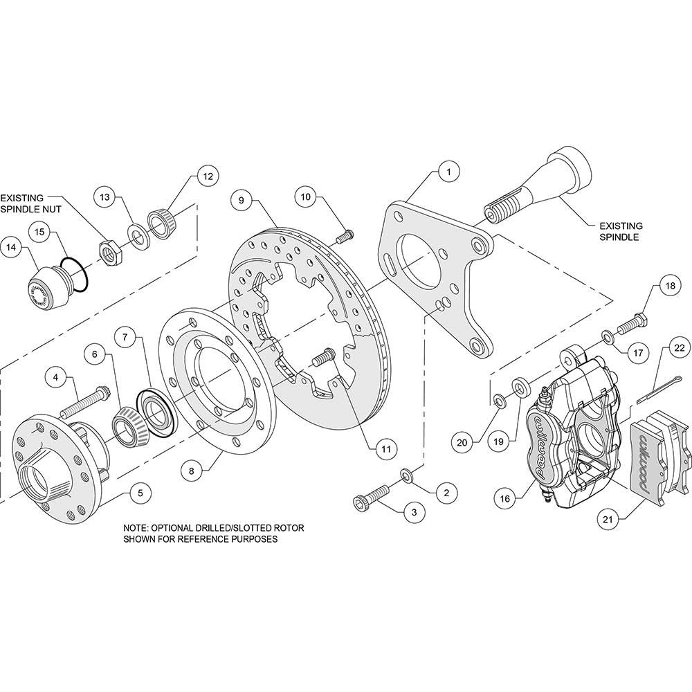 12.19" FDLI Front Kit, Drilled, Red