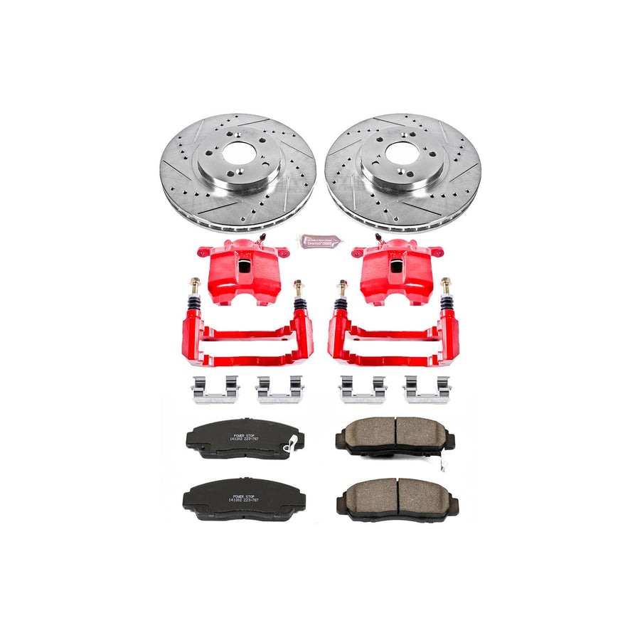 1-Click Performance Brake Kit Power Stop (KC2292) with Calipers For Acura CL 2001-2003, Acura TL 1999-2008, Acura TSX 2004-2010, Honda Accord 2003-2011 [Model Specific]