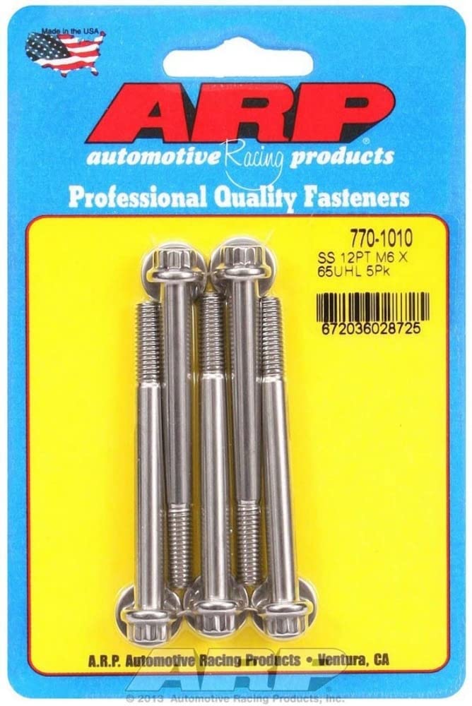 S/S Bolt Kit ARP - 12pt. (5) 6mm x 1.00 x 65