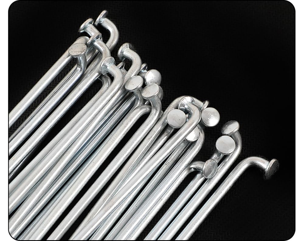 Electric Bicycle KTKEET Spokes 12G 20/40PCS 2.5 mm Diameter Silver Carbon Steel 50-306MM Bike Wheel Spokes with Nipple for E-Bike Motorcycle Tricycle (80mm,20pcs)