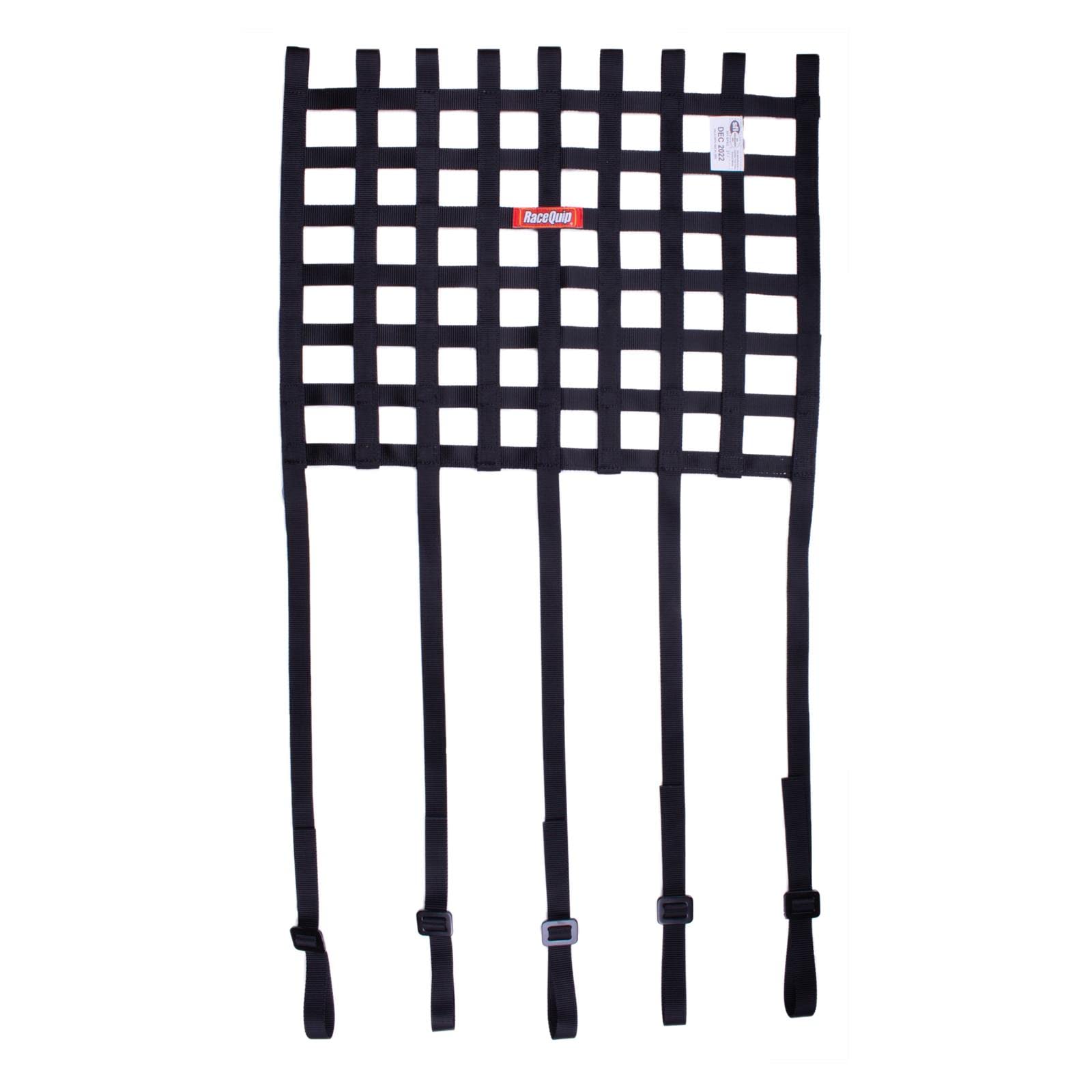 825003RQP RaceQuip® SFI 27.1 Ribbon Window Net with 1 in Mounting Straps 18 x 18
