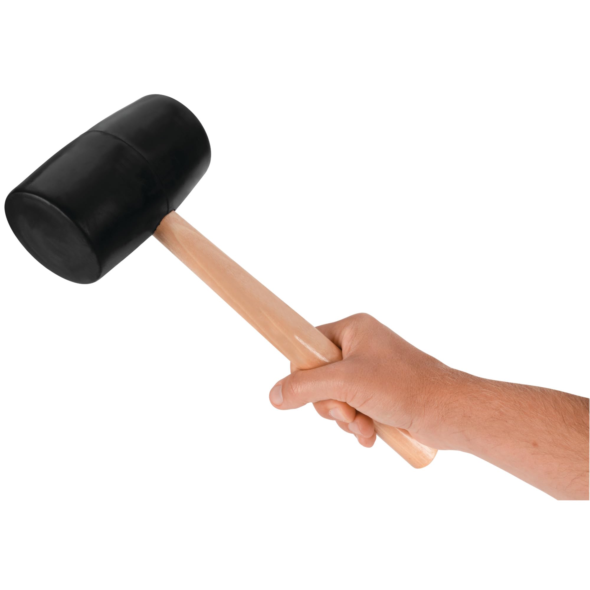 Durable Hard Rubber Head Mallet Performance Tool 1466 with Ergonomic Wood Handle for Woodworking, Construction and DIY Projects