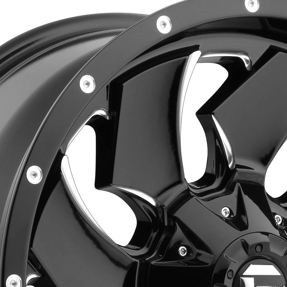 D574 FUEL Cleaver Black Milled 20x10 8x180-18 offset