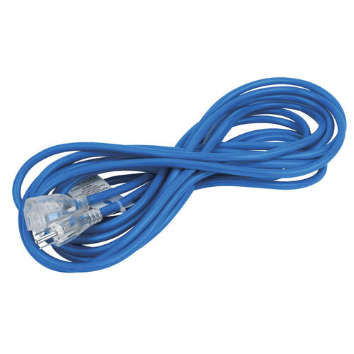 W2256 Performance Tool 25 FT 16GA Blue Extension Cord, PT Power, All-Weather, Cold Weather, 125V 13A, cETL listed