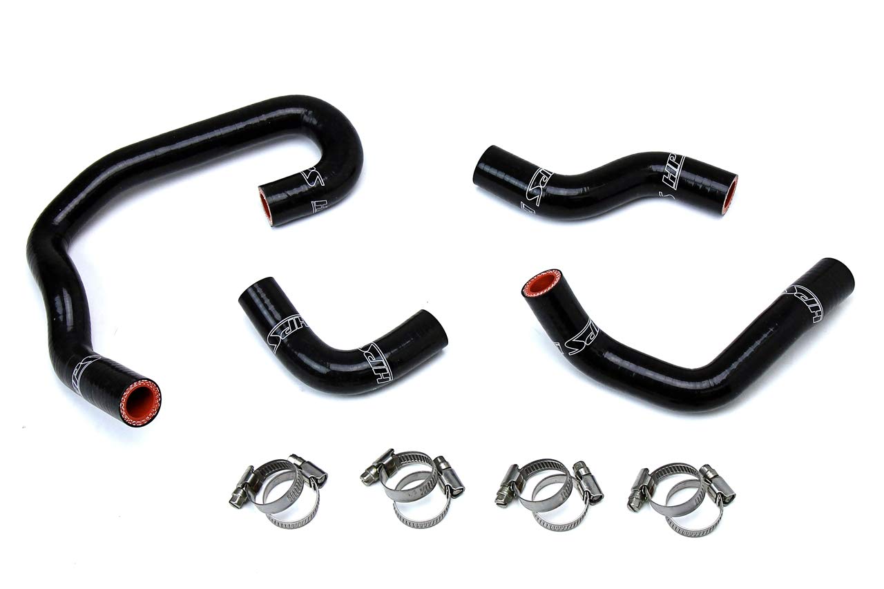 Black HPS 57-1323H-BLK Silicone Heater Hose Kit Coolant