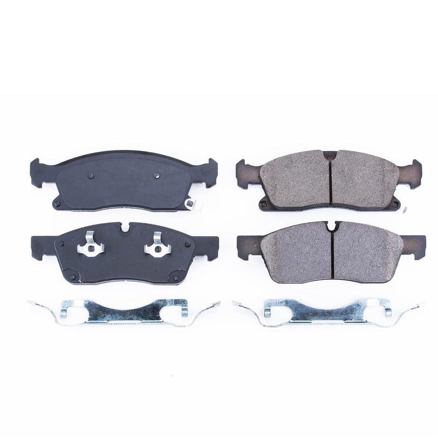 PowerStop Brake Pads Front For Dodge Durango 2011-20 | Jeep Grand Cherokee 2011-16 - Ceramic Brake Pads With Installation Hardware, 17-1455