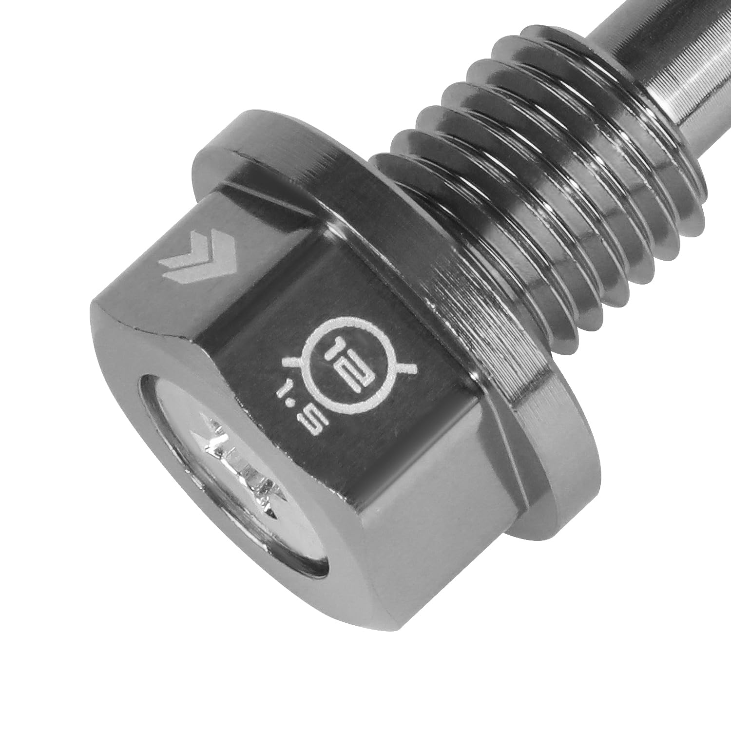 Magnetic Oil Drain Plug NRG Innovations, M12 X 1.5 Thread Size Engine Oil Drain Nut w/Washer, Gun Metal, T-6061 Aluminum w/Stainless Steel Internal Magnet, NRG-NOP-400GM