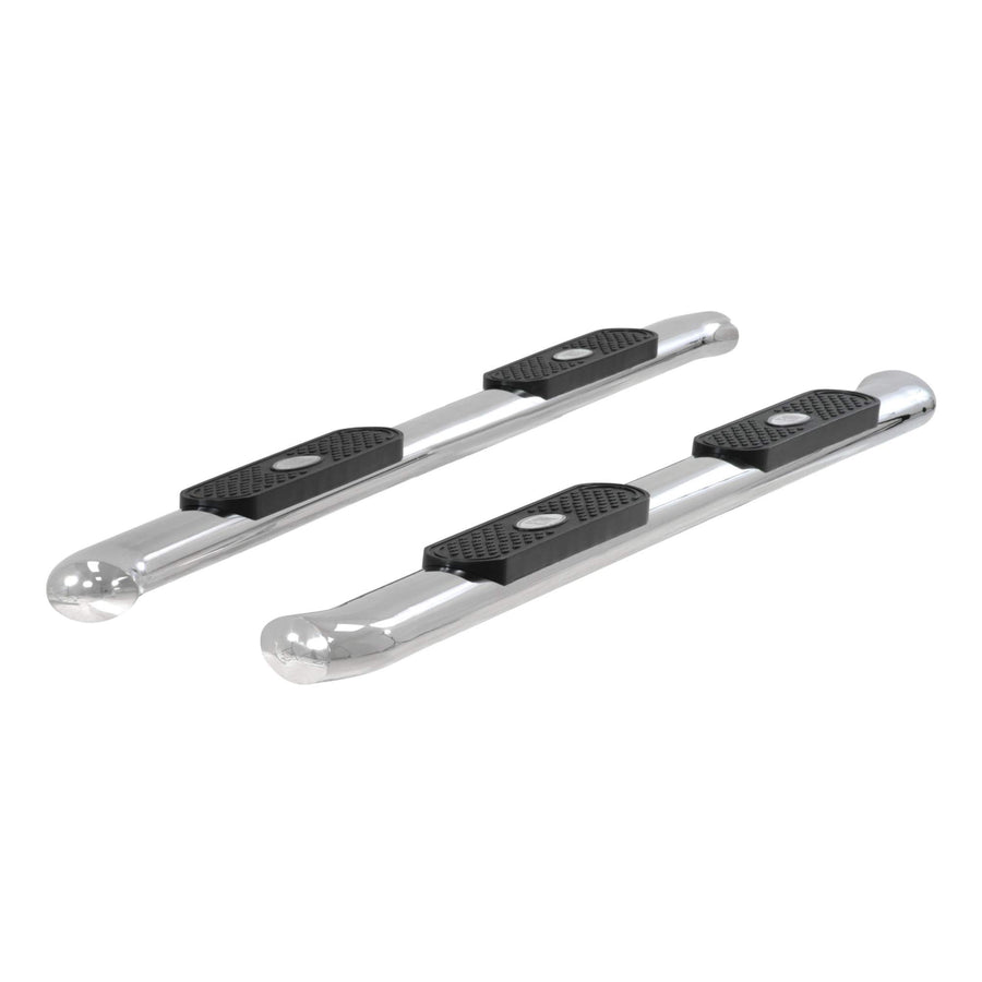 4-Inch Oval Polished Stainless Steel ARIES Nerf Bars, Select Ford F-150, F-250, F-350, F-450, F-550 Super Duty
