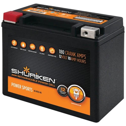 180 Crank SHURIKEN AMPS 10AMP Hours AGM Battery