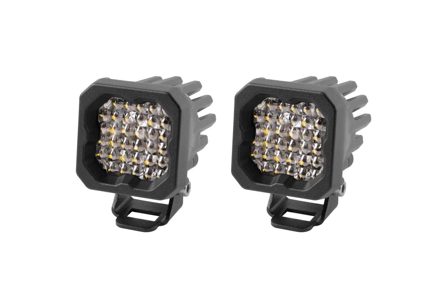 Diode Dynamics SSC1 Sport Standard White LED Pod (pair), Flood w/Red Backlight