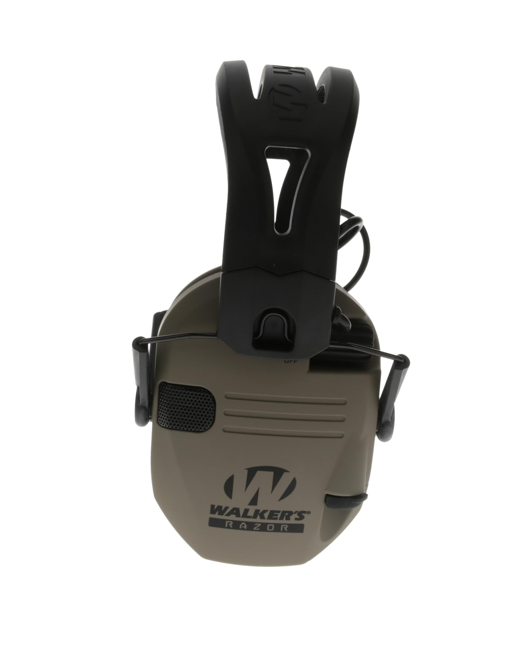 Razor Walker's Tacti-Grip Earmuffs- Flat Dark Earth, High Performance Silicone Composite Slip Free Headband- Natural Sound Clarity Full Dynamic Range 23 NRR, fde