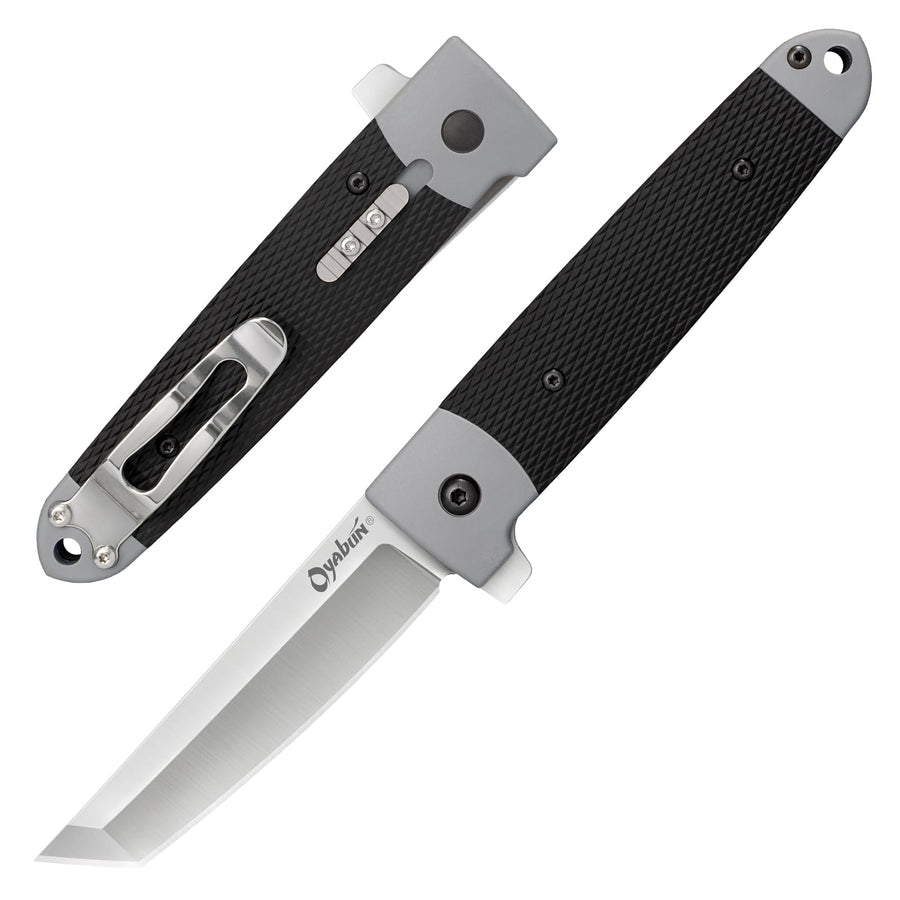 Cold Steel 3.5" Oyabun Tanto Point Razor-Sharp Blade 4.75" Griv-Ex Handle Everyday Carry Pocket Folding Knife w/Spring Leaf Lock