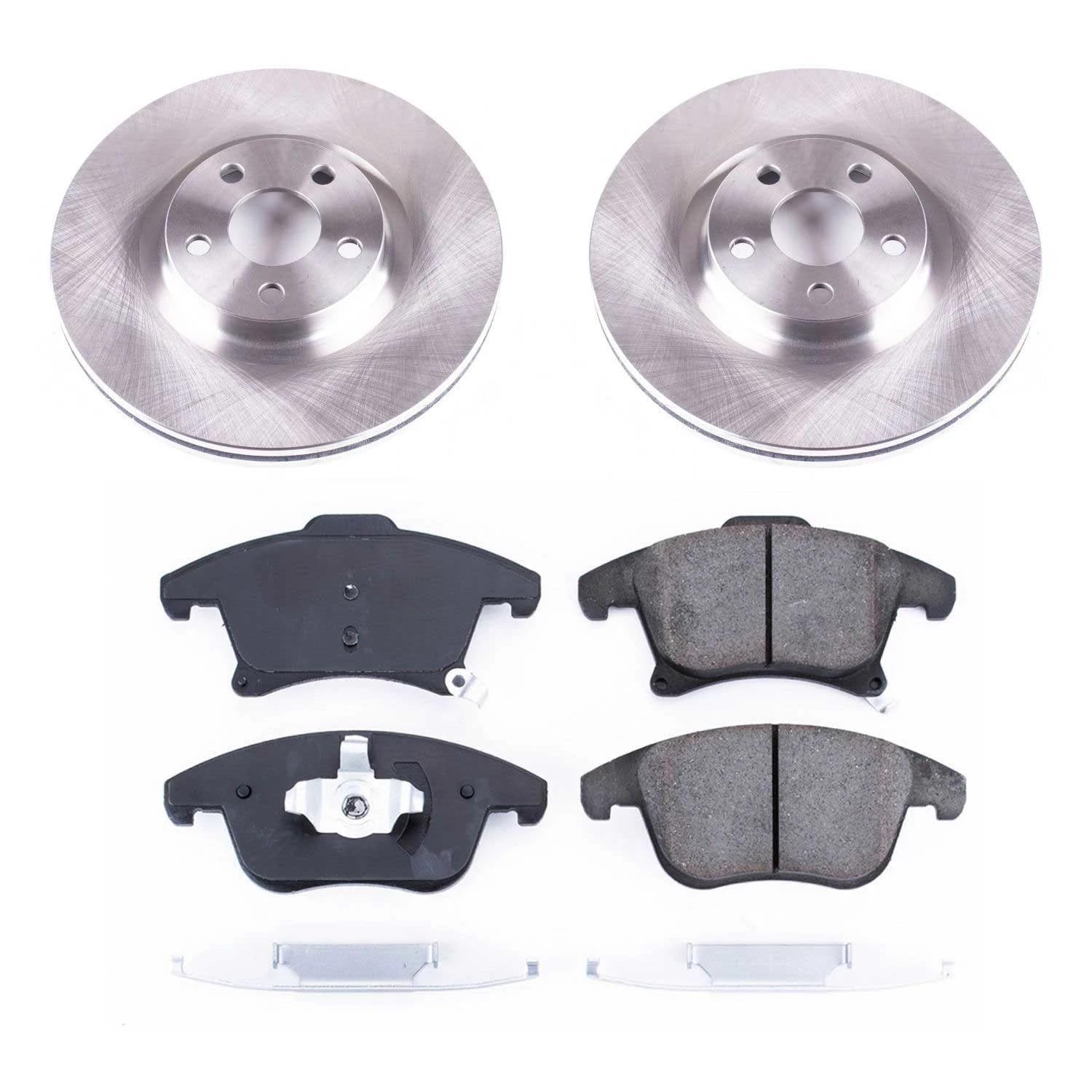 Power Stop KOE7885 Front Replacement Brake Kit-OE Brake Rotors & Ceramic Brake Pads For Lincoln MKZ 2017-2020 [Model Specific]