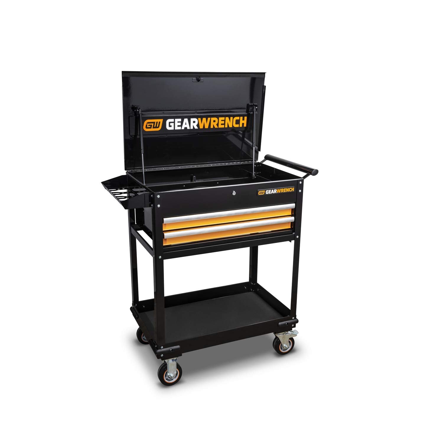 2 Drawer GEARWRENCH Black & Orange Utility Cart, 32" - 83168