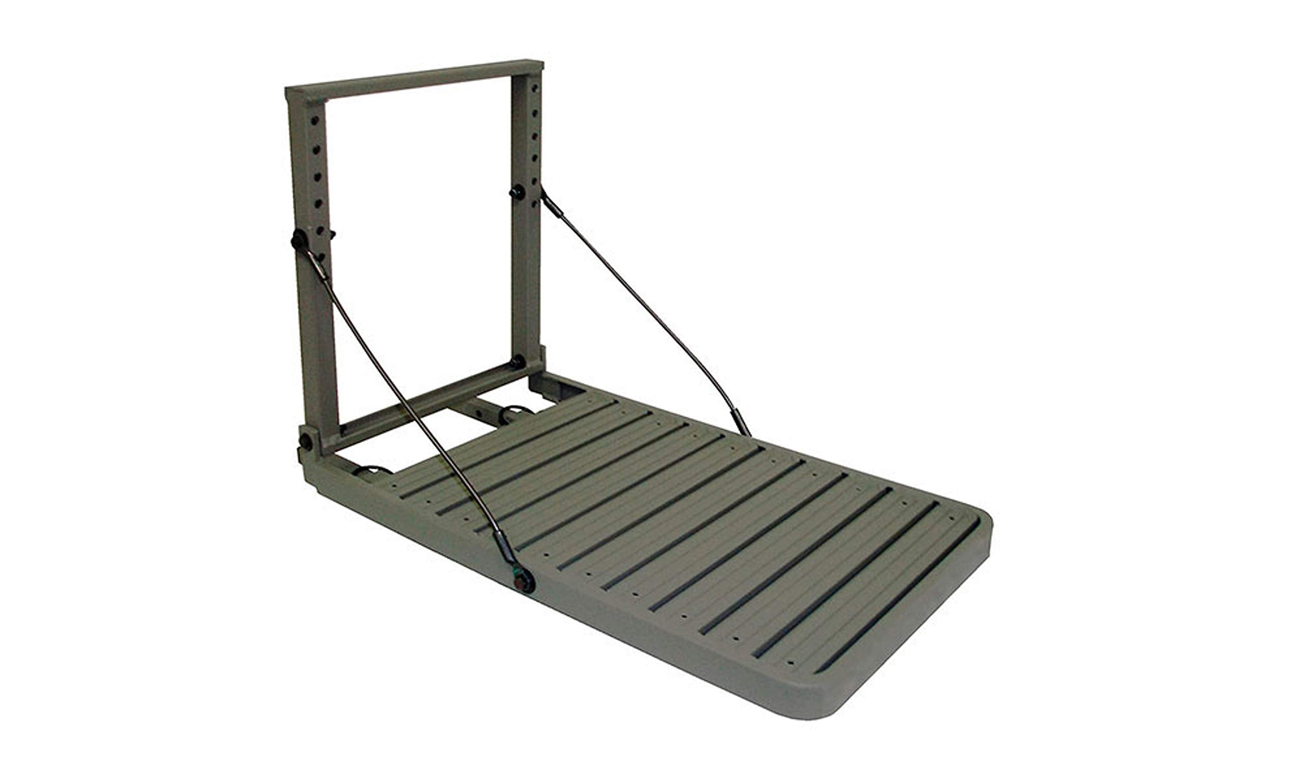 Load-A-Pup HD GREAT DAY 14x20in Robust Safety Pet Loading Platform - for The Hunting Dog - Earth-Tone Gray Powder-Coated Finish - Intended for Use in Fresh Water, LP500HD