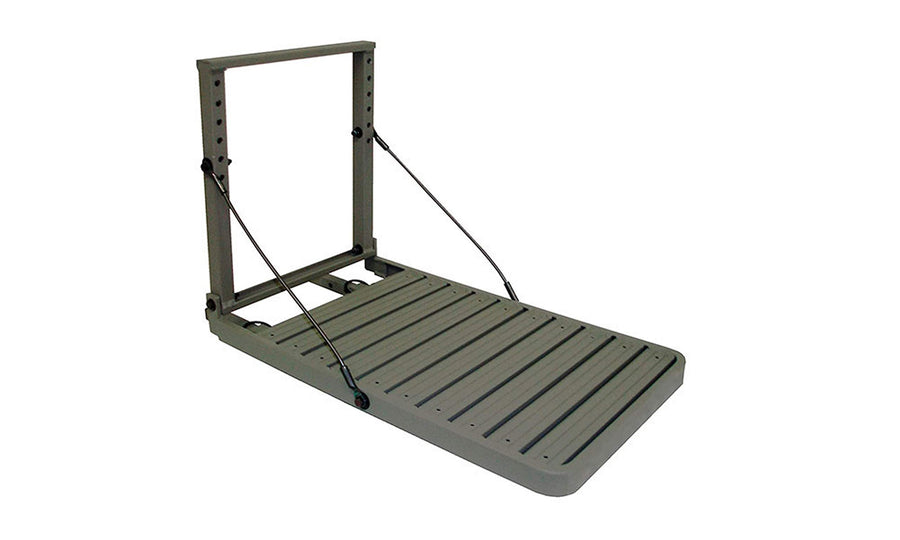 Load-A-Pup HD GREAT DAY 14x20in Robust Safety Pet Loading Platform - for The Hunting Dog - Earth-Tone Gray Powder-Coated Finish - Intended for Use in Fresh Water, LP500HD