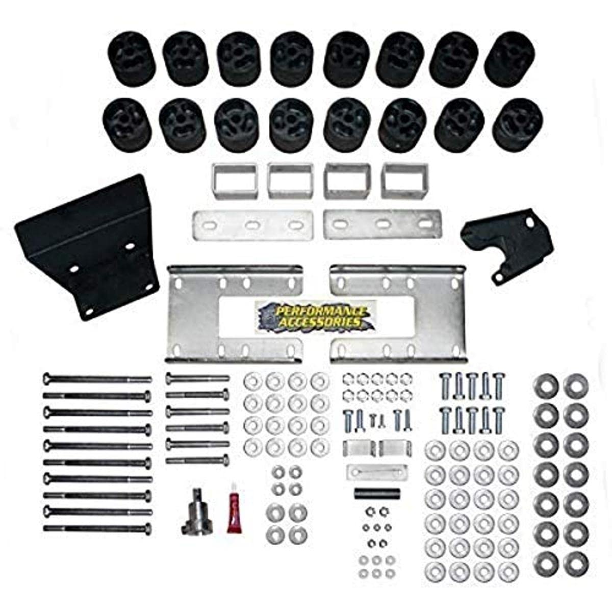Dodge Ram 1500 Performance Accessories 3" Body Lift Kit, Gas 2WD and 4WD (Including Air-Ride), fits 2009 to 2017, PA60203, Made in America