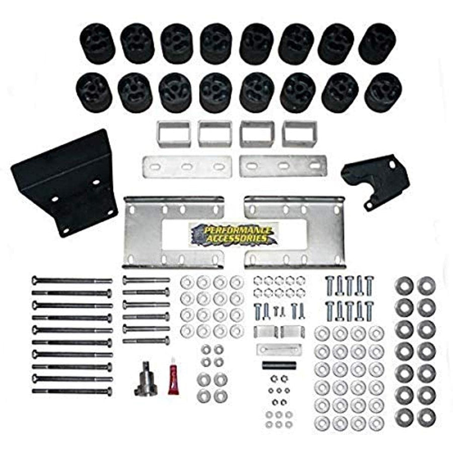 Dodge Ram 1500 Performance Accessories 3" Body Lift Kit, Gas 2WD and 4WD (Including Air-Ride), fits 2009 to 2017, PA60203, Made in America