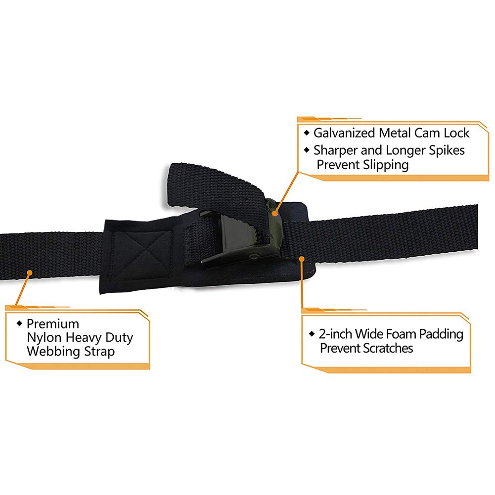Black XHXseller Thread-On J-Style Vibrant Nylon Cargo Strap Adapter for Roof Rack, Compatible with Passenger Car