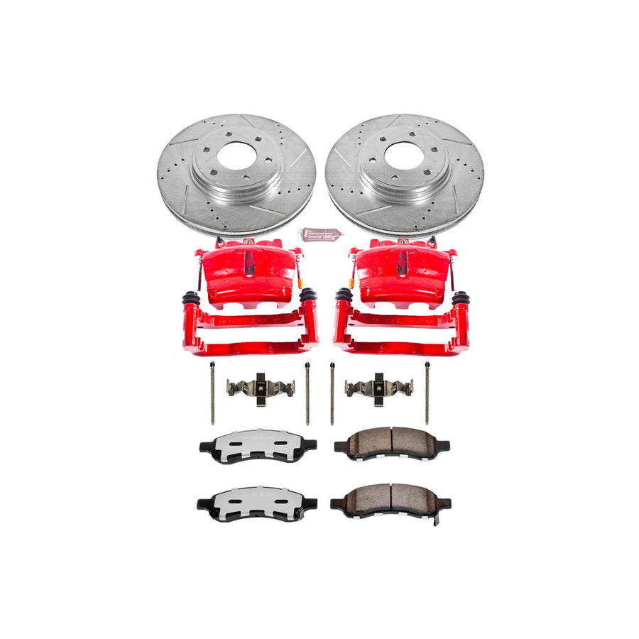 Power Stop Front KC1453-36 Z36 Truck and Tow Brake Kit with Calipers For Chevrolet Trailblazer 2006-2009, Saab 9-7x 2008-2009 [Model Specific]