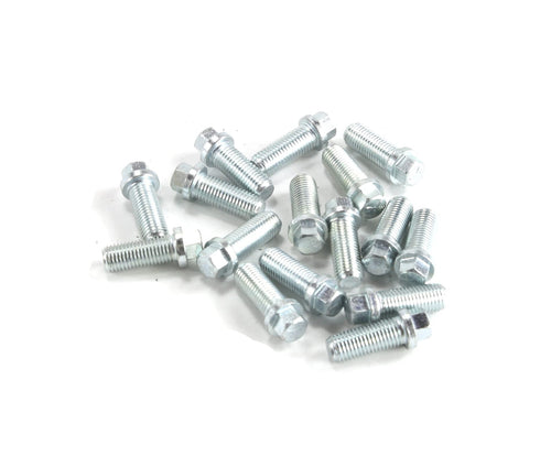H7981 Patriot Header Bolt (10MM- 1.25 x 25MM Zinc plated header bolts 3/8" flanged head), 1 Pack