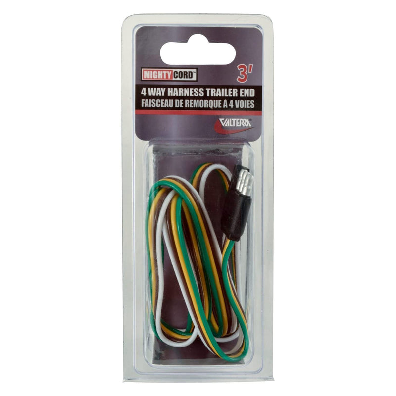 Valterra 36" Long A10-4403VP 4 Way Flat Connector with Trailer End (Retail Packaging)