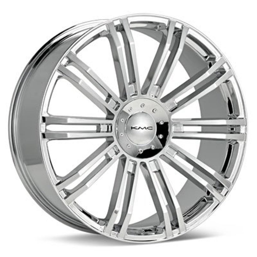 Chrome KMC Wheels KM6772 Wheel with Aluminum (22 x 9.5 inches /5 x 0 mm, 12 mm Offset)