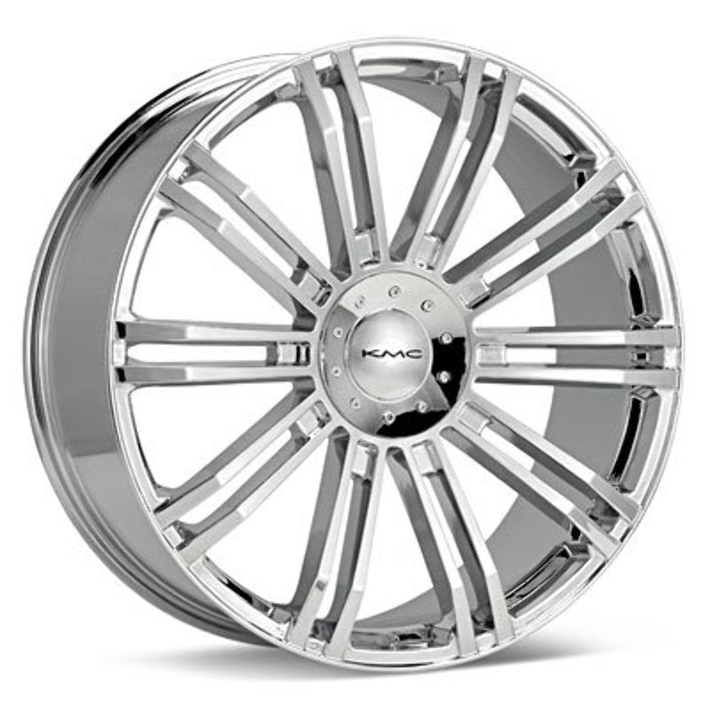 KMC Wheels Chrome KM6772 Wheel with Aluminum (24 x 9.5 inches /5 x 0 mm, 12 mm Offset)