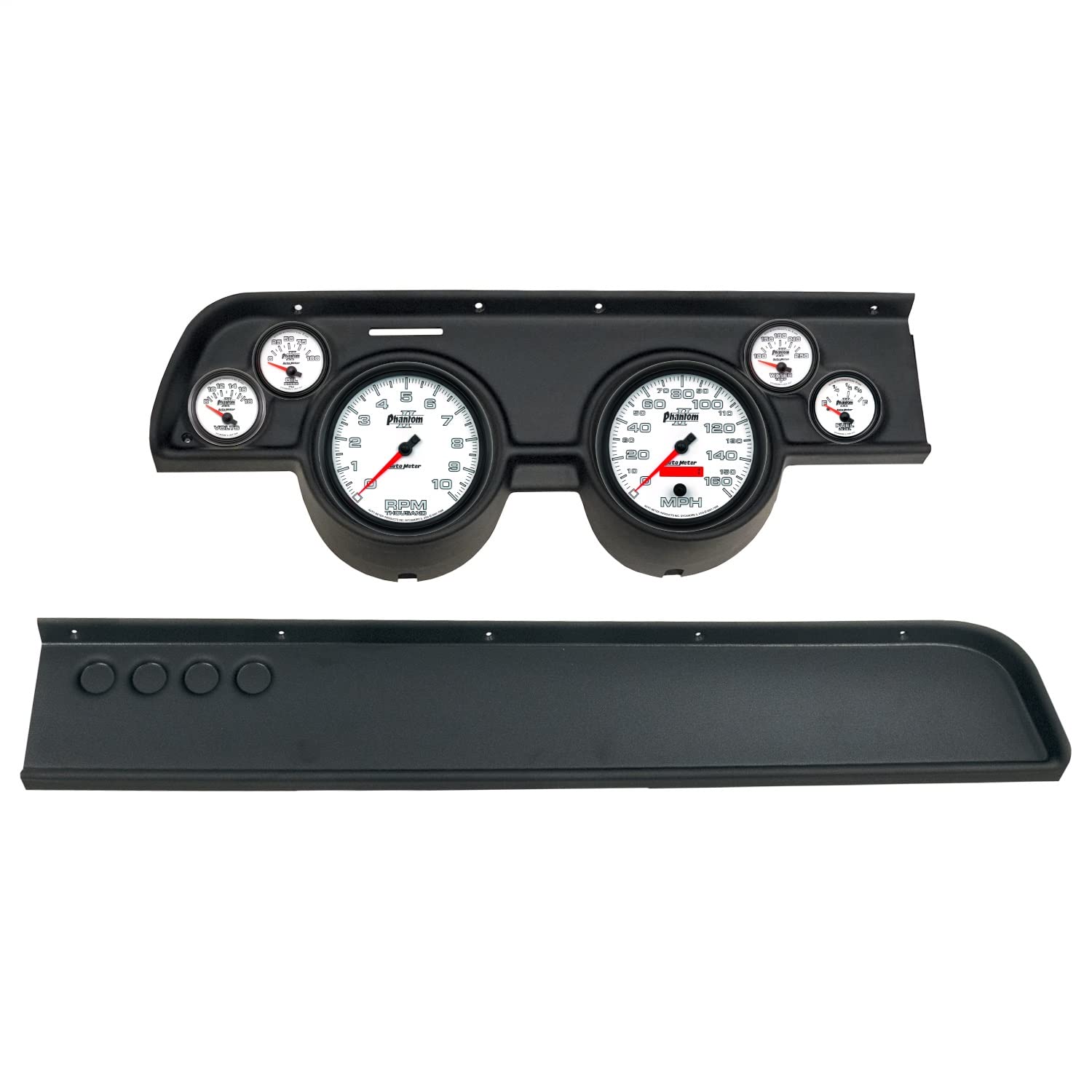 AutoMeter Dash Kit Direct Fit, (3 3/8" X2, 2 1/16" X4), MERC Cougar No Ac 67-68, Phantom Ii (2114-10)