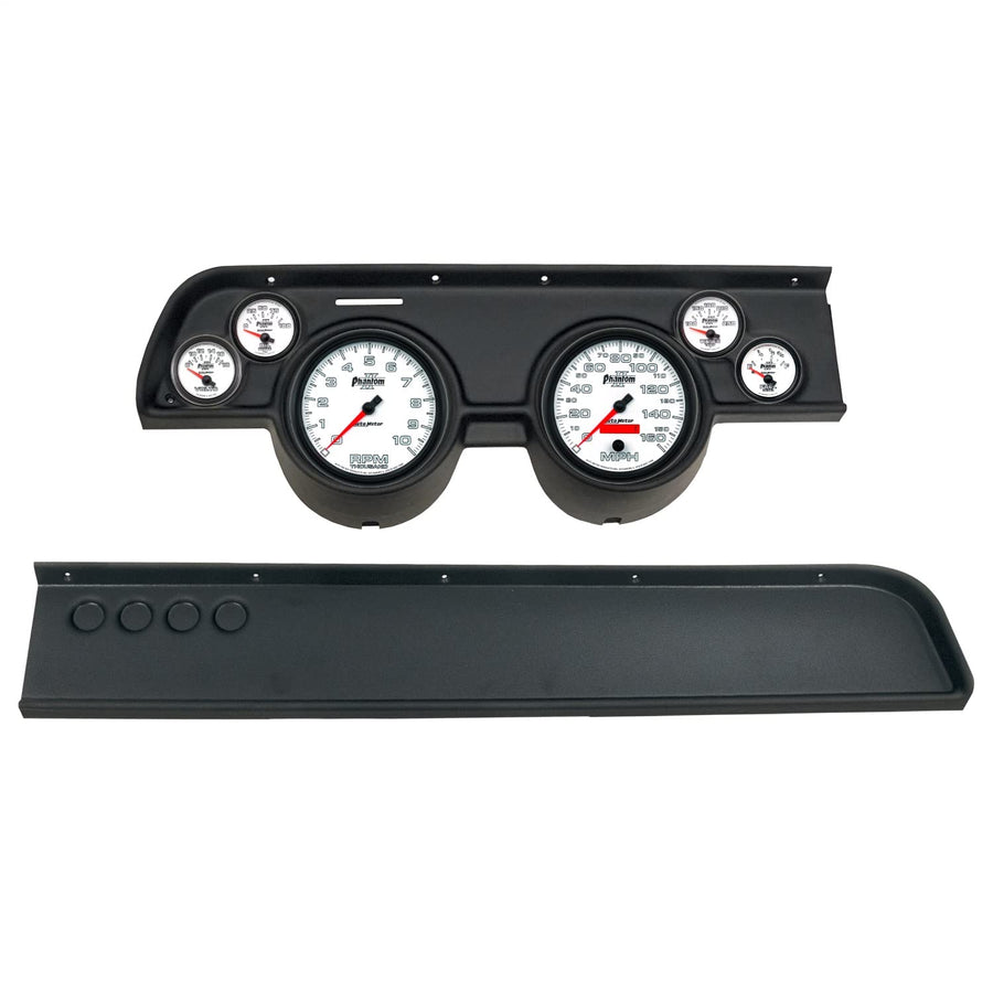 AutoMeter Dash Kit Direct Fit, (3 3/8" X2, 2 1/16" X4), MERC Cougar No Ac 67-68, Phantom Ii (2114-10)