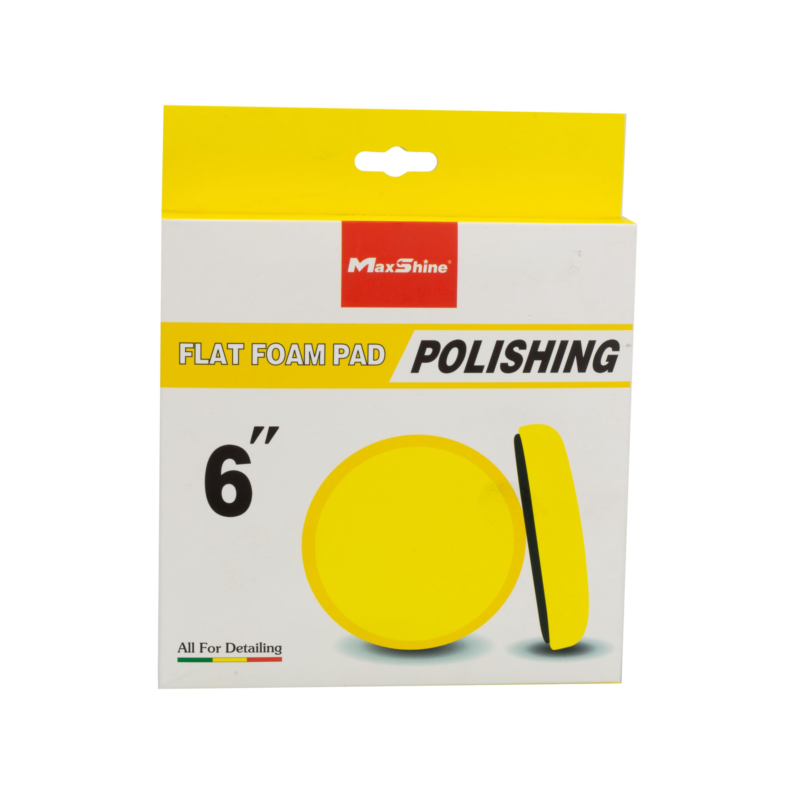 6" Maxshine Universal Flat Polishing Foam Pad – Hook & Loop – Compatible with DA & Rotary Polishers – Scientifically Designed for Seamless Contouring & Smooth Polishing Performance