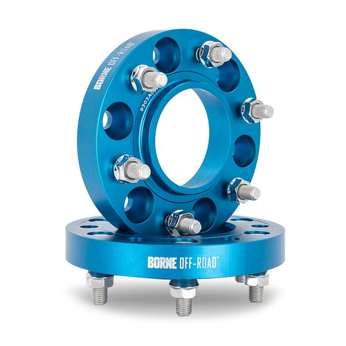 Mishimoto Off-Road Borne Wheel Spacers, 6X139.7, 1-Inch Thick, Compatible with Toyota Tacoma & 4Runner, Blue