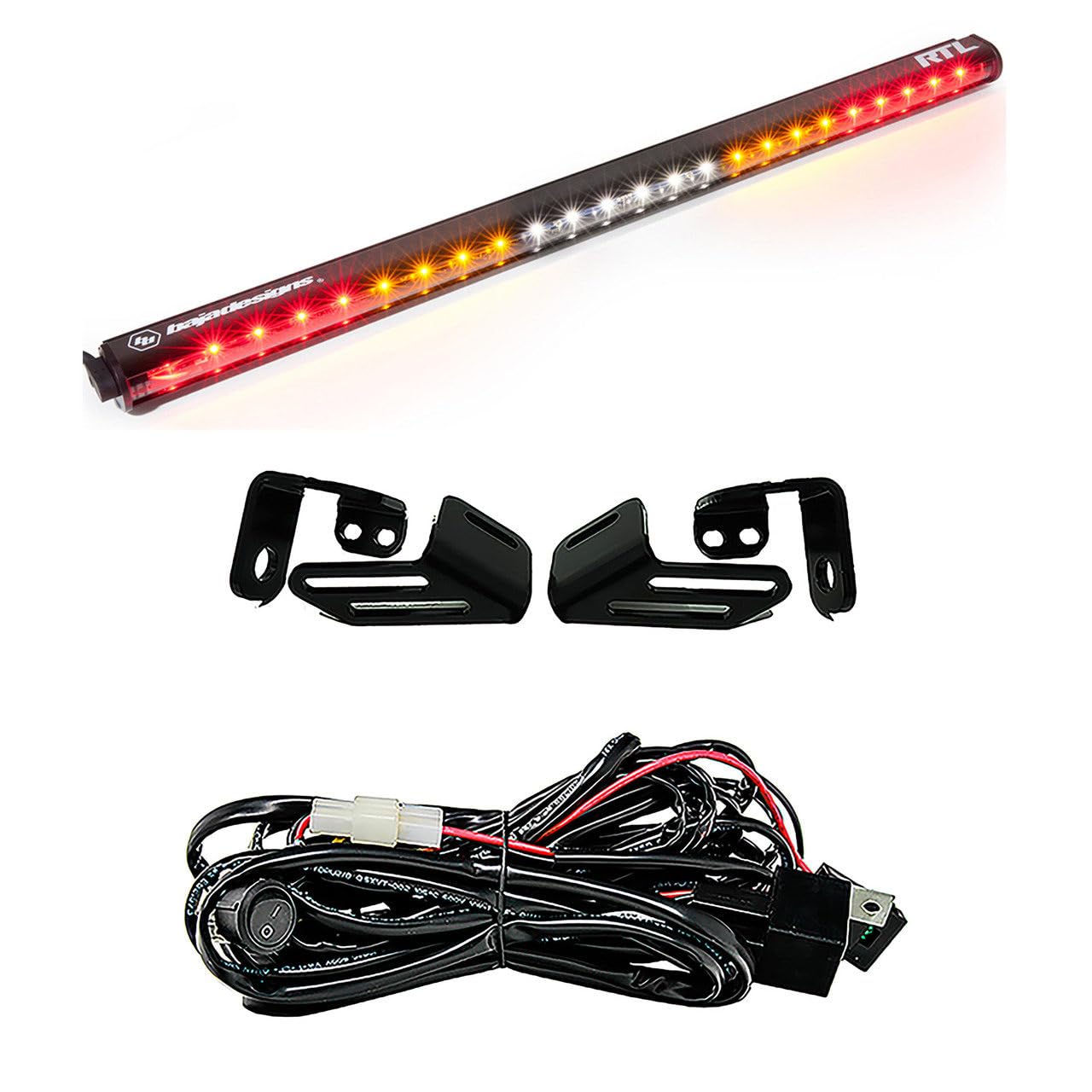 RTL Baja Designs 30-inch LED Rear Tail Light Kit for Textron Wildcat XX 2018 UTV (Clear; Turn Signal)