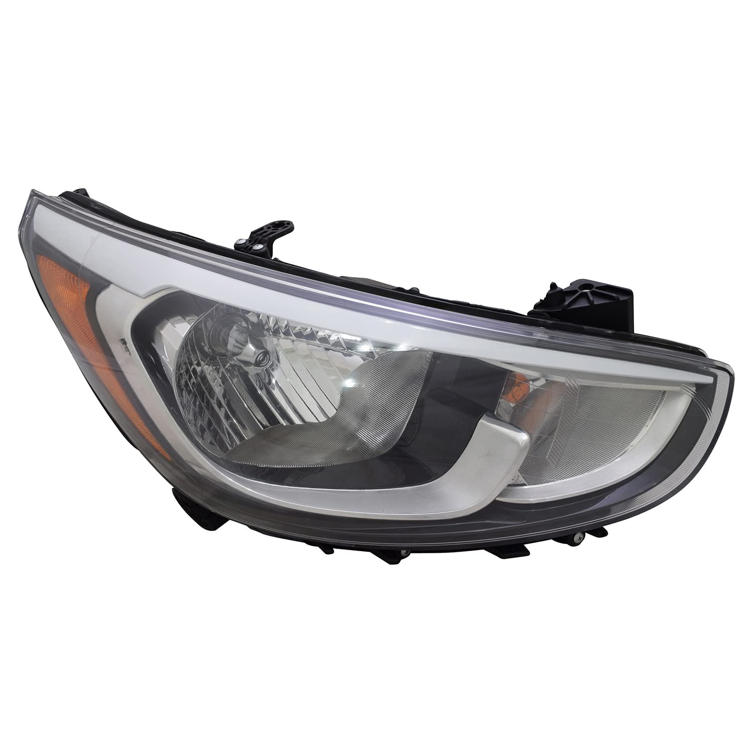 Right TYC Headlight Assembly Compatible with 2015-2017 Hyundai Accent