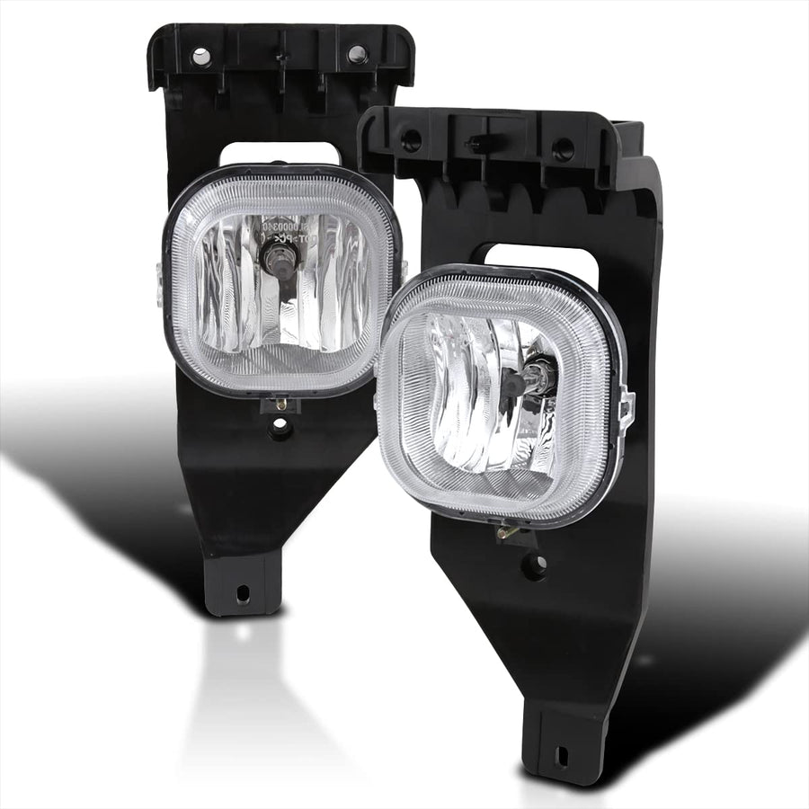 Fog Lights Spec-D Tuning Clear Lens +H10 Bulbs Compatible with Ford F250 F350 Super Duty 2005-2007, 2005 Excursion, L+R Pair Assembly