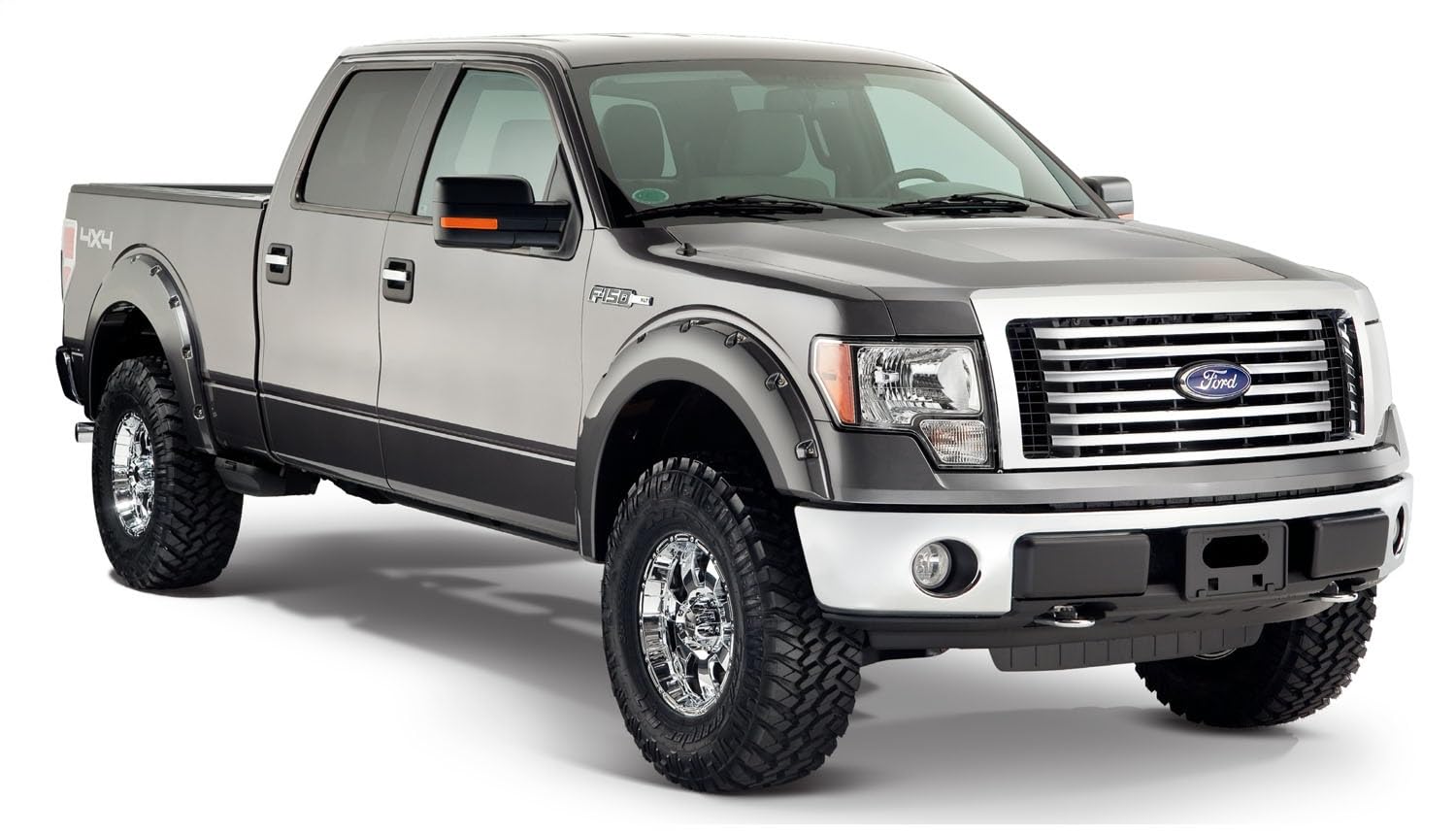 Fender Flares Husky Liners Pocket Style | Fits 2009-2014 Ford F-150, Excludes SVT Raptor Model | Front & Rear, 4-pc Black - 2802929