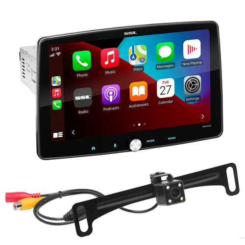Sound Storm Laboratories Car Audio SDML9ACPR Stereo - Apple CarPlay, Android Auto, 9 Inch Single Din, Touchscreen, Bluetooth Head Unit, No CD DVD Player, Backup Camera, Radio Receiver