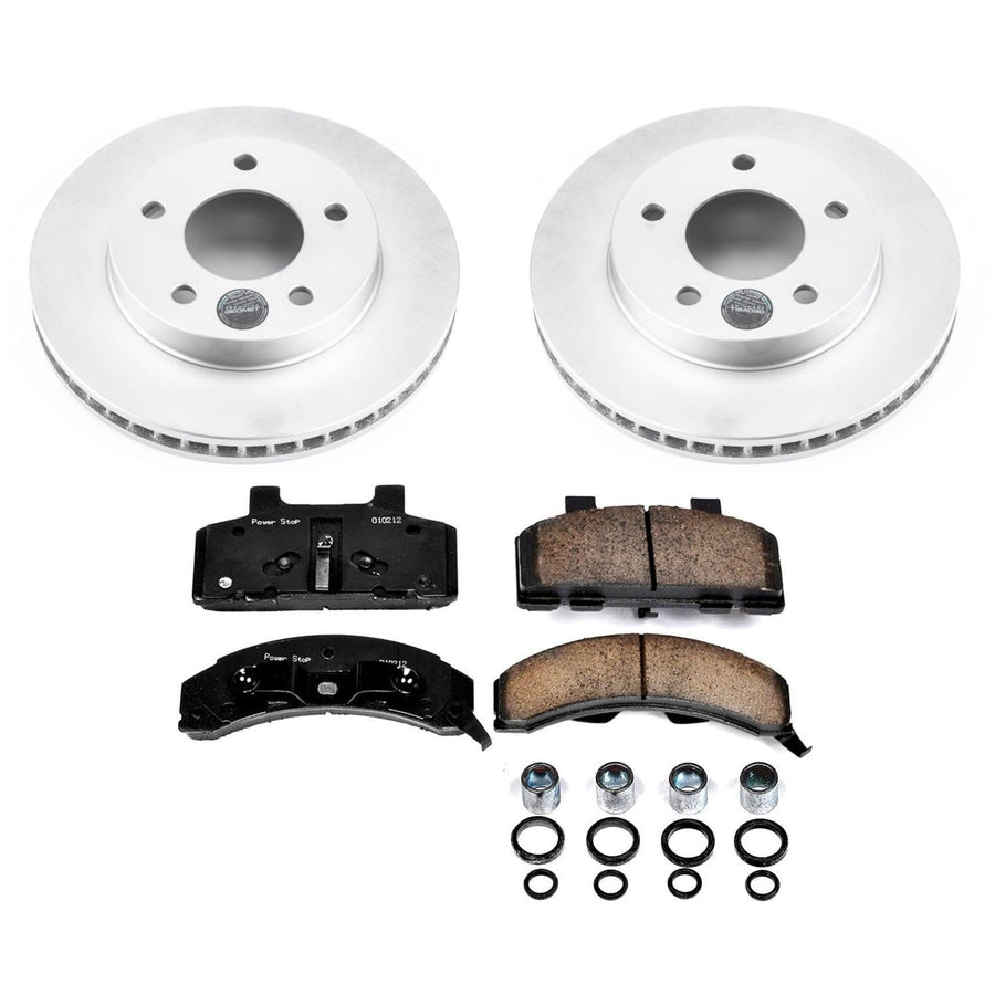 Power Stop Z17 Evolution Coated Rotor Front Brake Kit- Coated Brake Pads and Brake Rotors