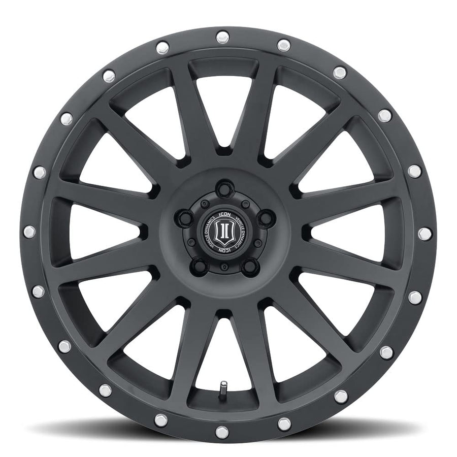20 x 10/5 x 150 ICON Alloys Compression, Satin Black, 19mm Offset, 4.75" BS, 2020105547SB