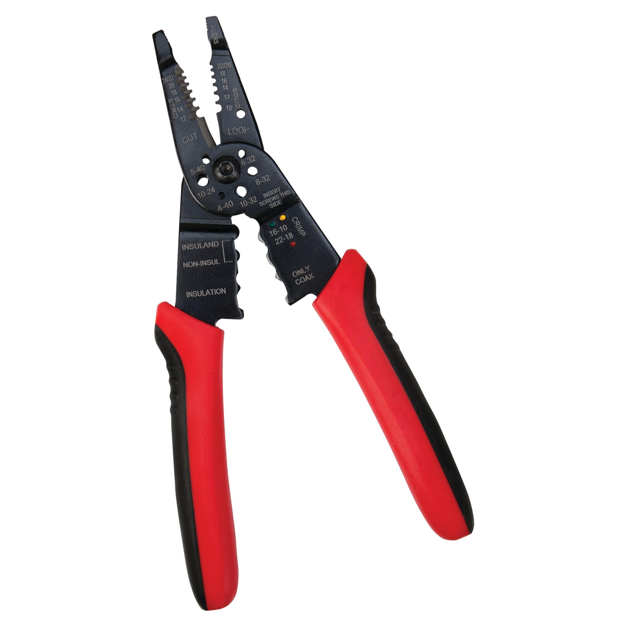 8-Inch Performance Tool W86503 Multi-Wire Cutter, Stripper and Pliers with Non-Slip Grip Handles for 10-20 AWG Solid and Stranded Copper Wire