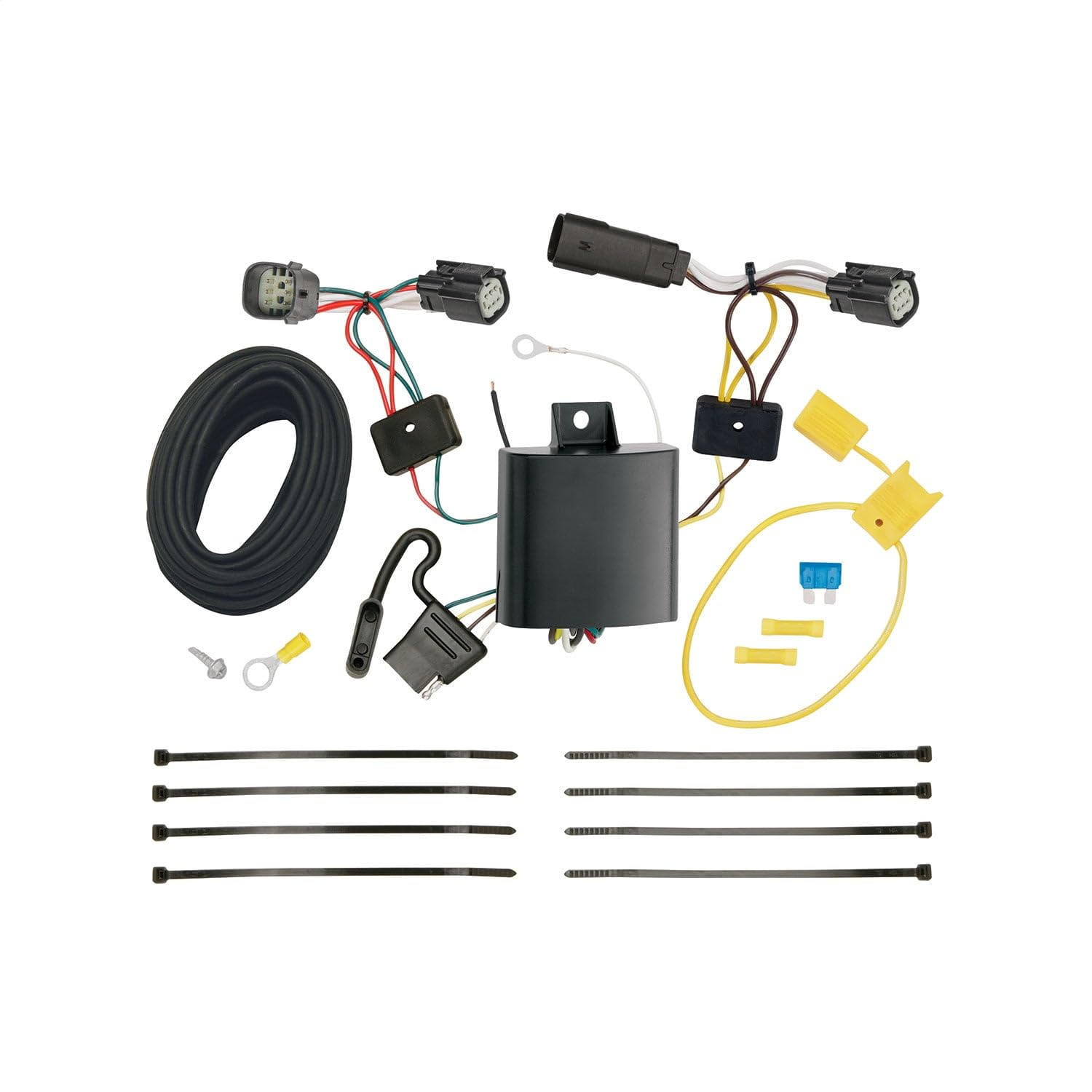 T-One Tekonsha 118677 Custom Harness, 4-Way Flat, w/Circuit Protected ModuLite HD Module, Compatible with 2015-2018 Ford Edge