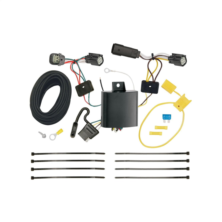 T-One Tekonsha 118677 Custom Harness, 4-Way Flat, w/Circuit Protected ModuLite HD Module, Compatible with 2015-2018 Ford Edge
