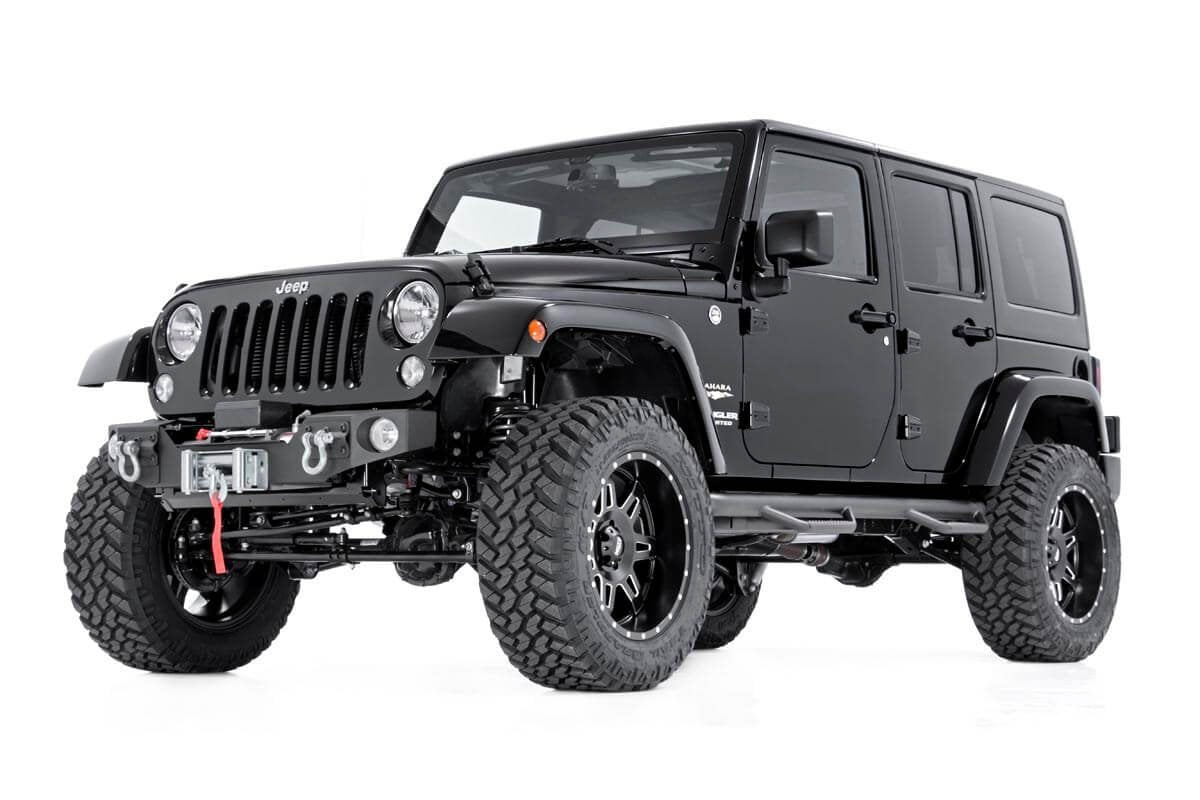 Rough Country Hybrid Stubby Front Bumper for 2007-2018 Jeep Wrangler JK - 1062